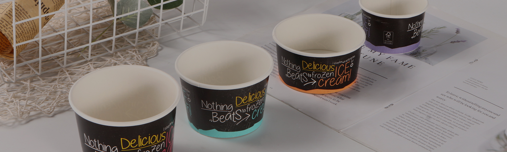 Gobelet en papier pour crème glacée